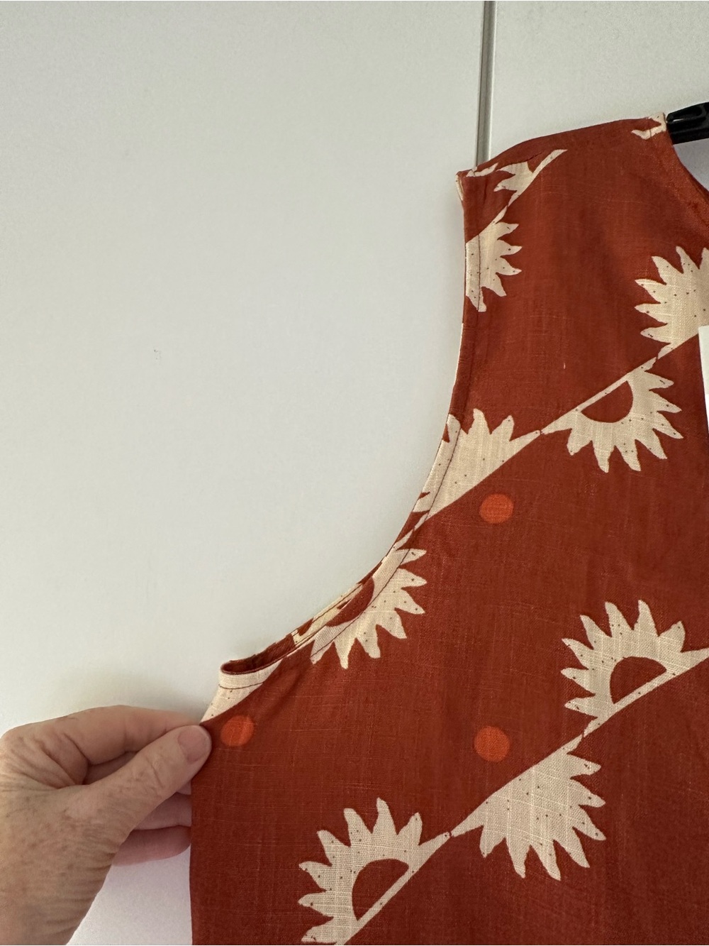 π» NWT Primark Burnt Orange Sunflower Print Cold Shoulder Blouse US XL - Picture 6 of 12